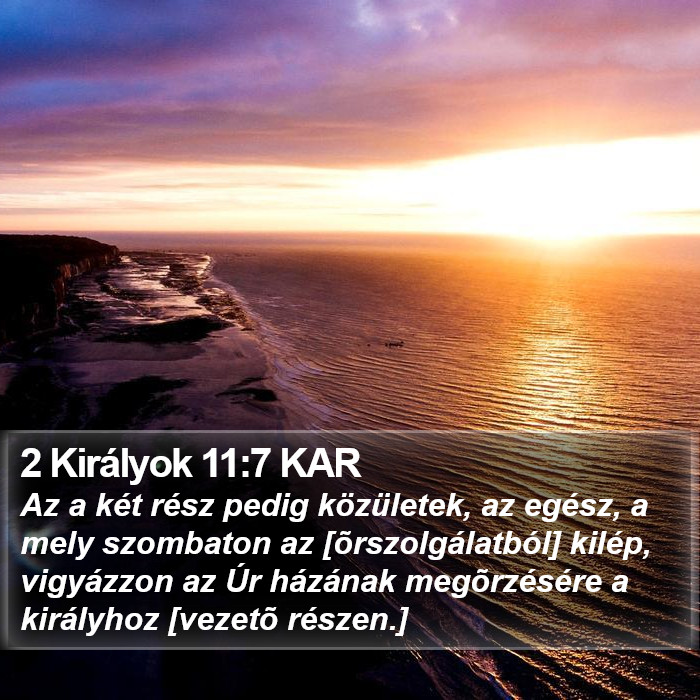 2 Királyok 11:7 KAR Bible Study