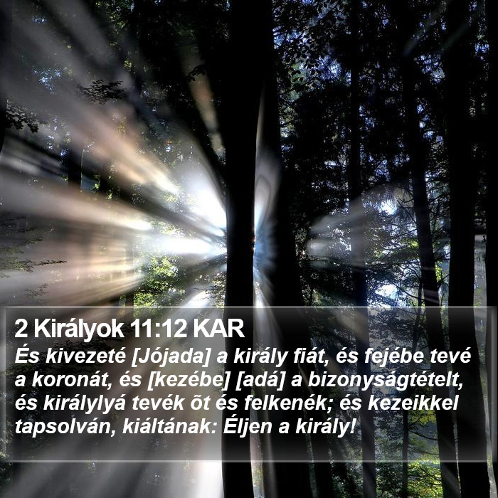 2 Királyok 11:12 KAR Bible Study