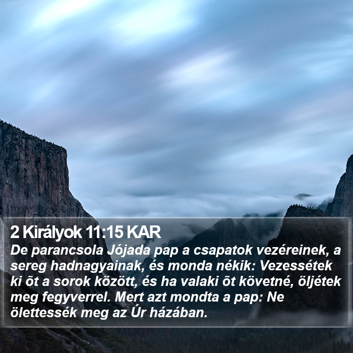 2 Királyok 11:15 KAR Bible Study