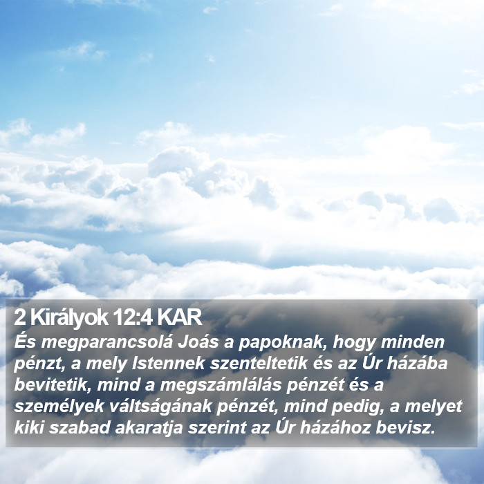 2 Királyok 12:4 KAR Bible Study