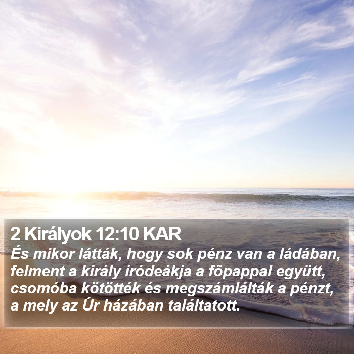 2 Királyok 12:10 KAR Bible Study