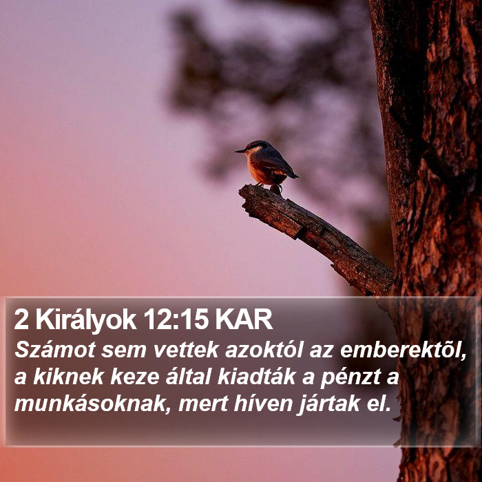 2 Királyok 12:15 KAR Bible Study