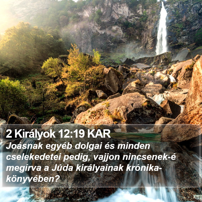 2 Királyok 12:19 KAR Bible Study