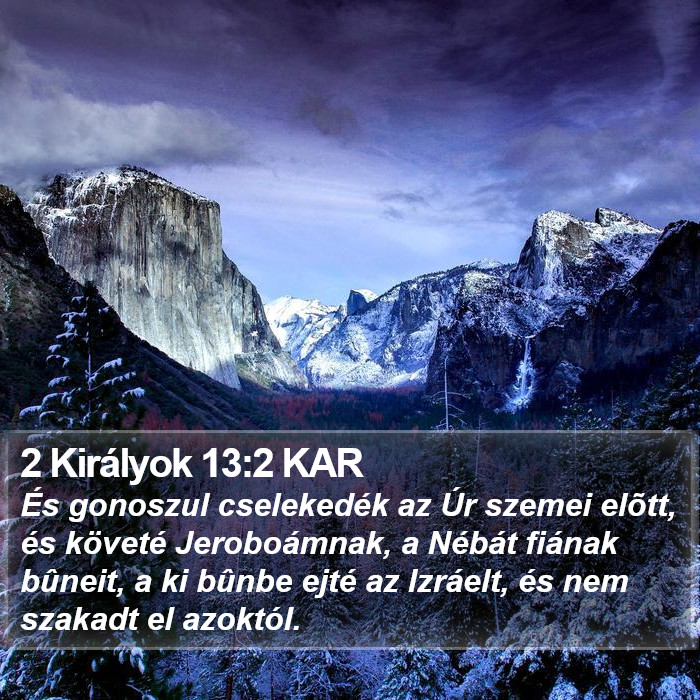 2 Királyok 13:2 KAR Bible Study