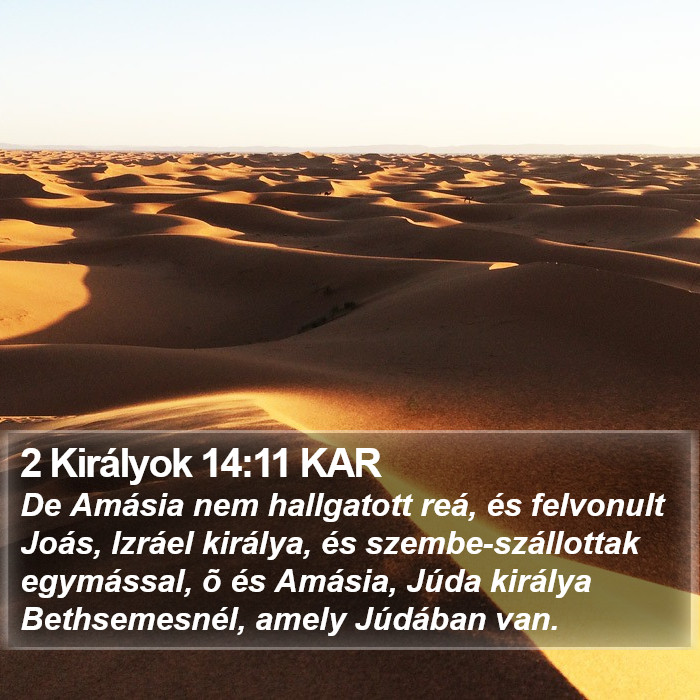 2 Királyok 14:11 KAR Bible Study