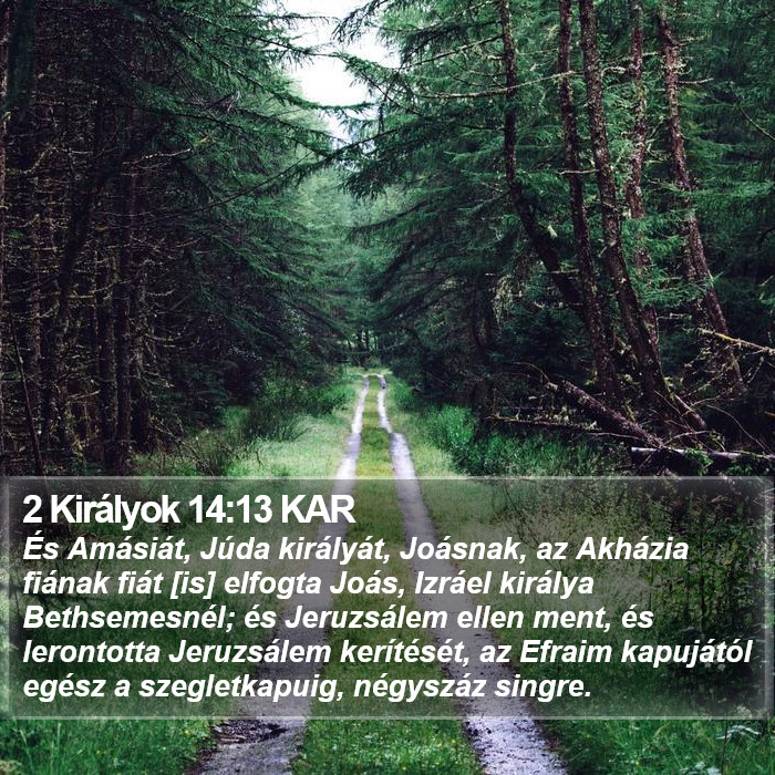 2 Királyok 14:13 KAR Bible Study