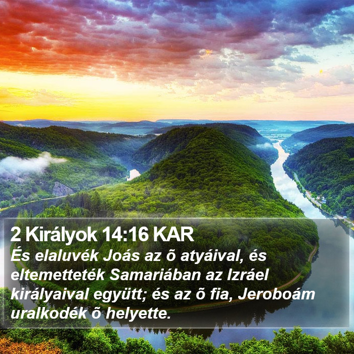 2 Királyok 14:16 KAR Bible Study