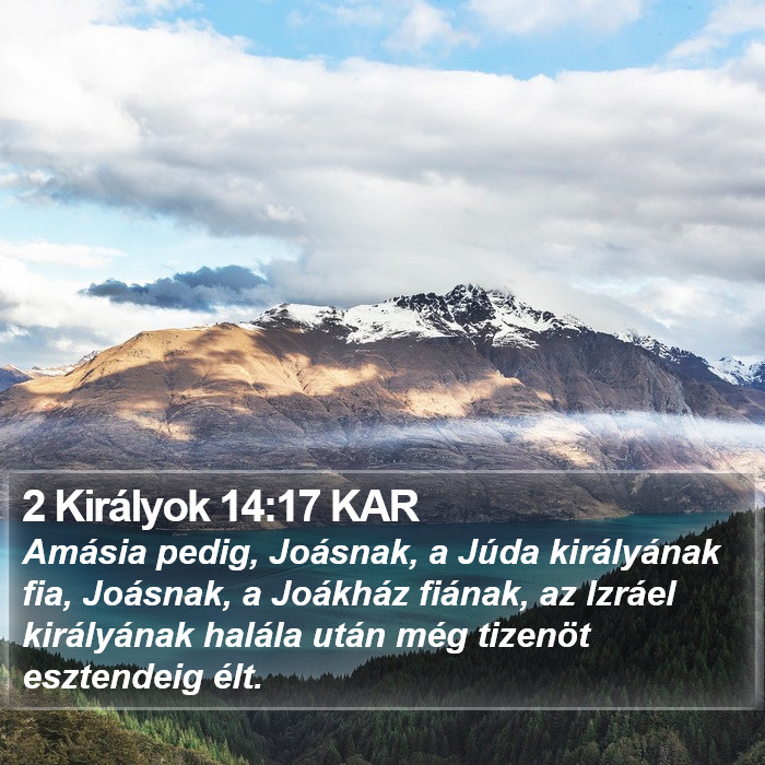 2 Királyok 14:17 KAR Bible Study