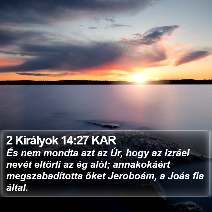 2 Királyok 14:27 KAR Bible Study