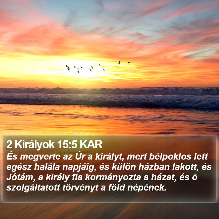 2 Királyok 15:5 KAR Bible Study