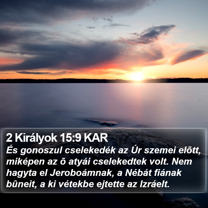 2 Királyok 15:9 KAR Bible Study