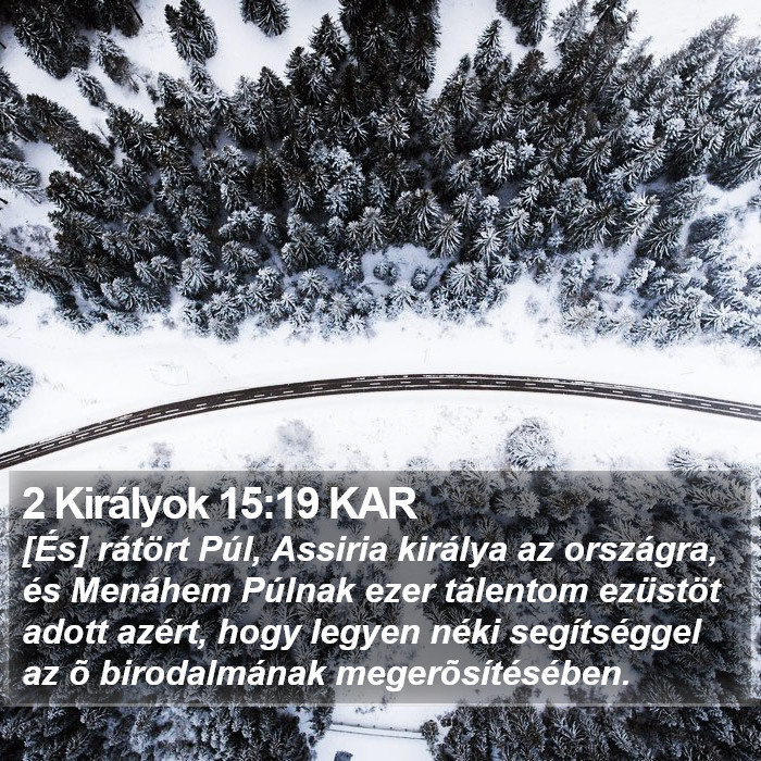 2 Királyok 15:19 KAR Bible Study