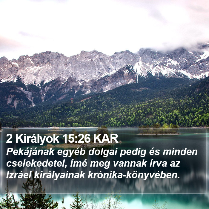 2 Királyok 15:26 KAR Bible Study