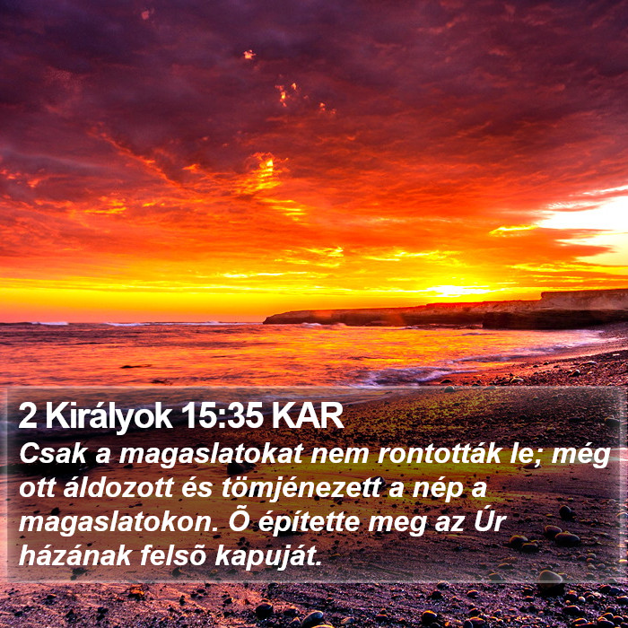 2 Királyok 15:35 KAR Bible Study