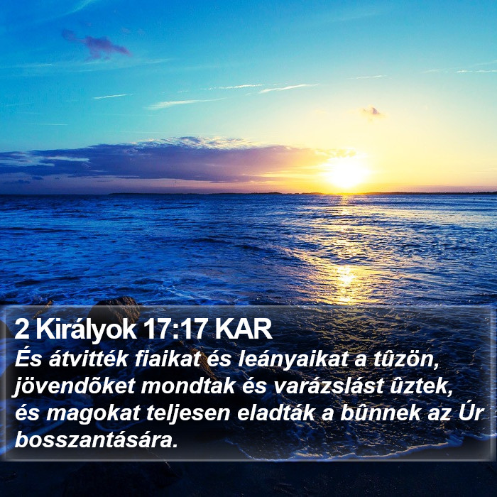 2 Királyok 17:17 KAR Bible Study