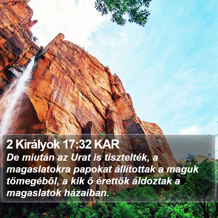 2 Királyok 17:32 KAR Bible Study