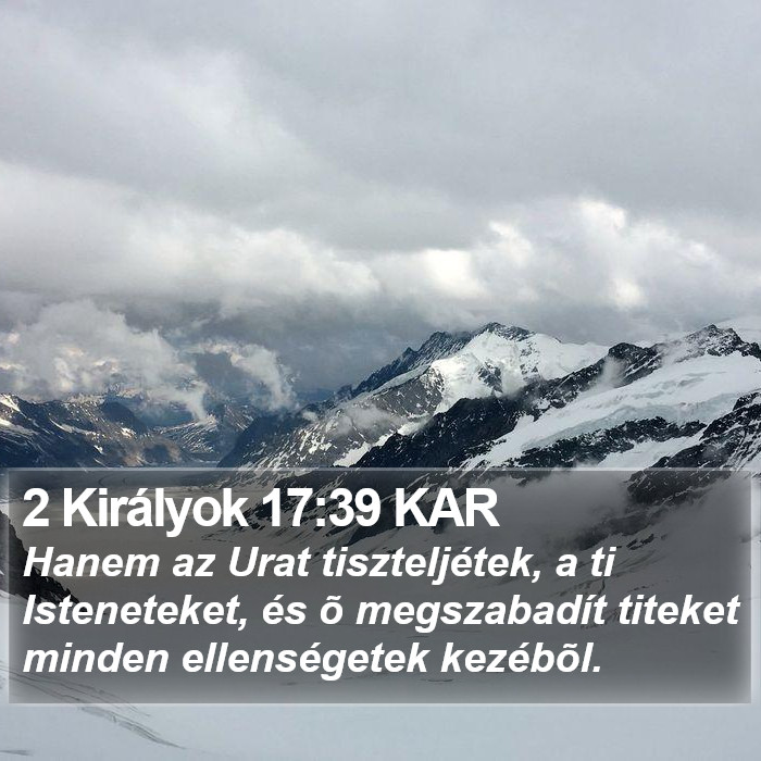 2 Királyok 17:39 KAR Bible Study