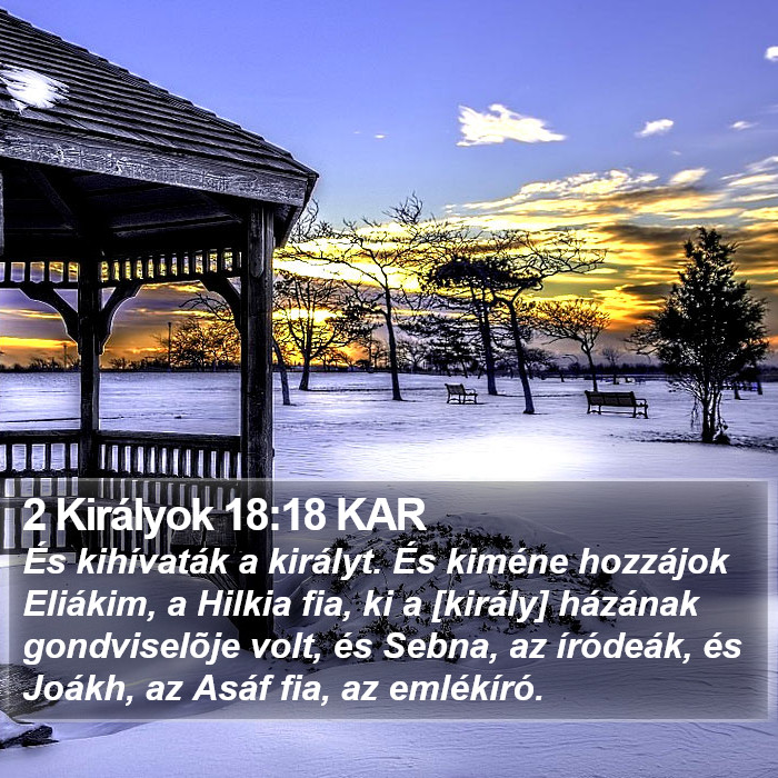 2 Királyok 18:18 KAR Bible Study