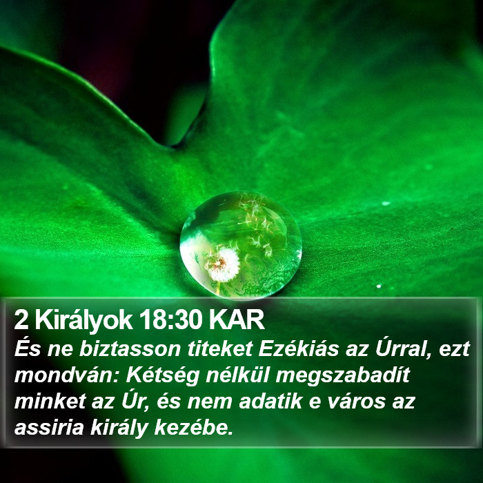 2 Királyok 18:30 KAR Bible Study