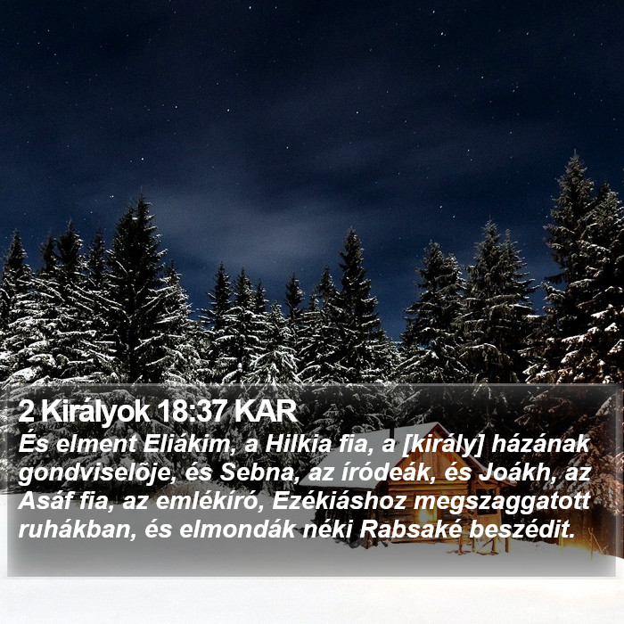 2 Királyok 18:37 KAR Bible Study