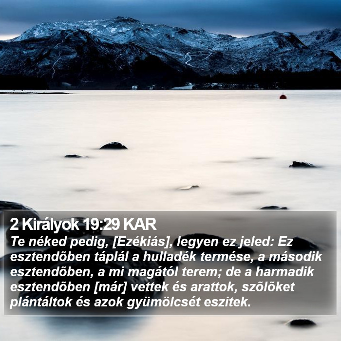 2 Királyok 19:29 KAR Bible Study