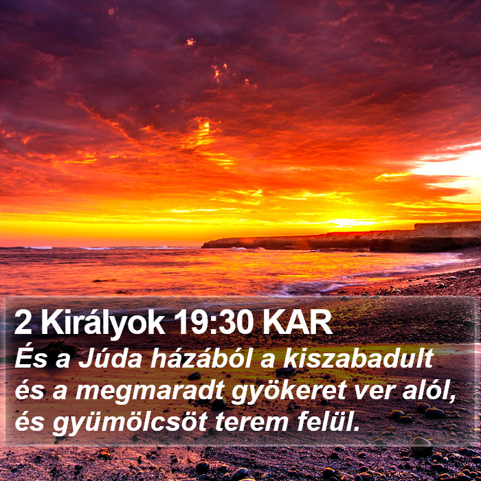 2 Királyok 19:30 KAR Bible Study