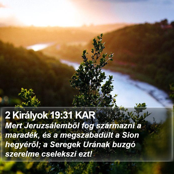 2 Királyok 19:31 KAR Bible Study