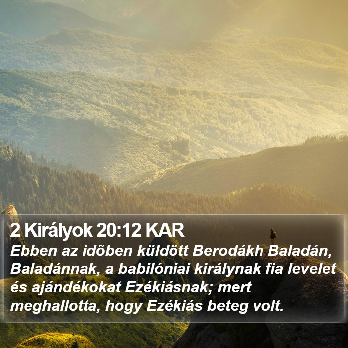 2 Királyok 20:12 KAR Bible Study