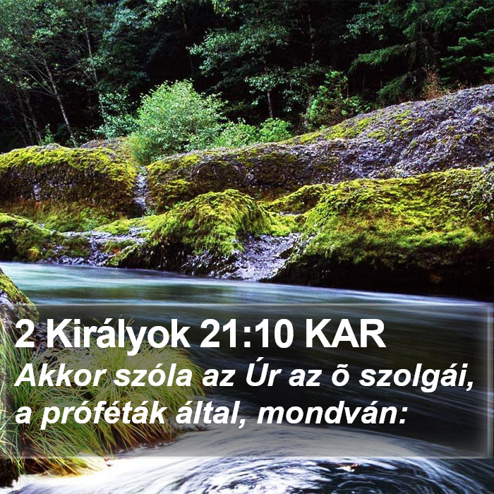 2 Királyok 21:10 KAR Bible Study