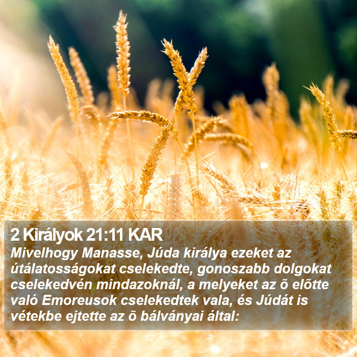 2 Királyok 21:11 KAR Bible Study