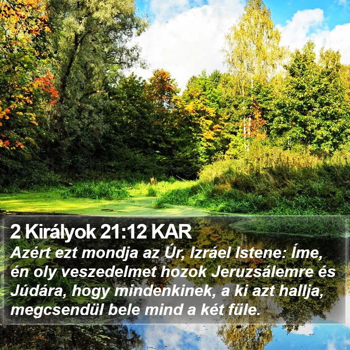 2 Királyok 21:12 KAR Bible Study