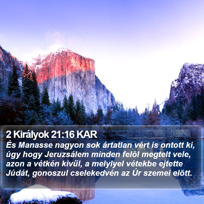 2 Királyok 21:16 KAR Bible Study