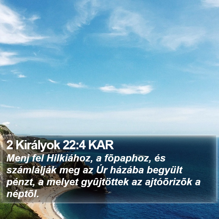 2 Királyok 22:4 KAR Bible Study