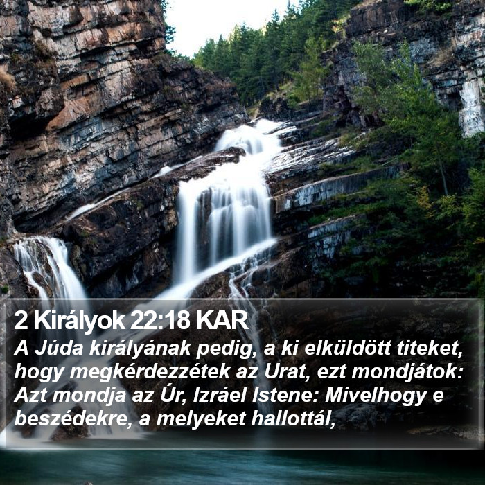 2 Királyok 22:18 KAR Bible Study