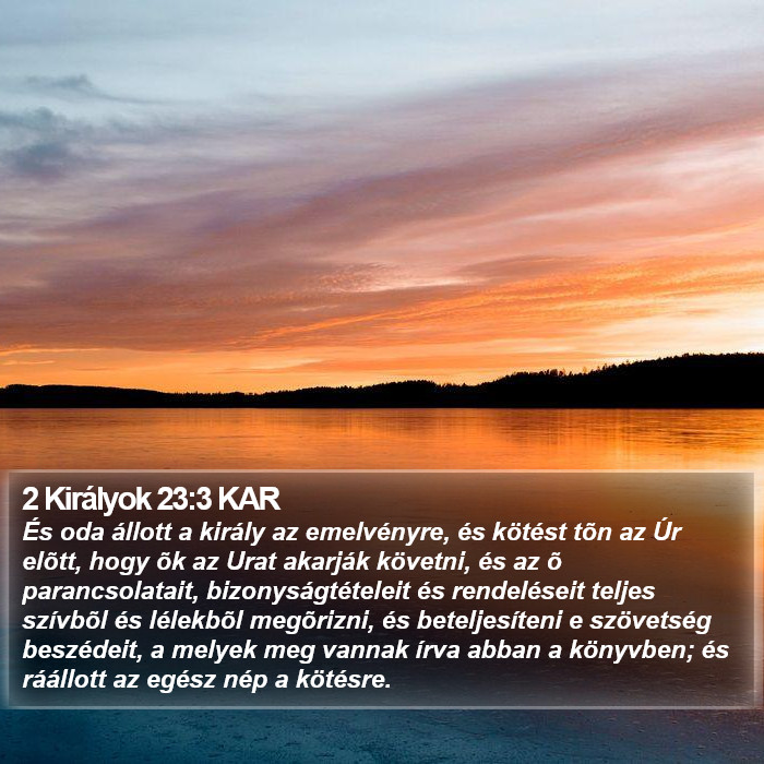 2 Királyok 23:3 KAR Bible Study