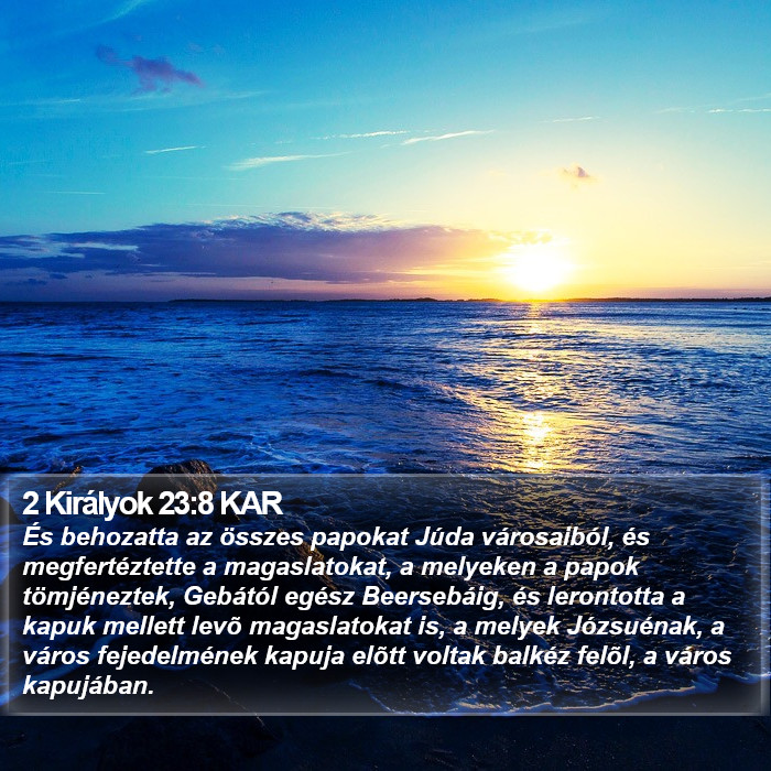 2 Királyok 23:8 KAR Bible Study