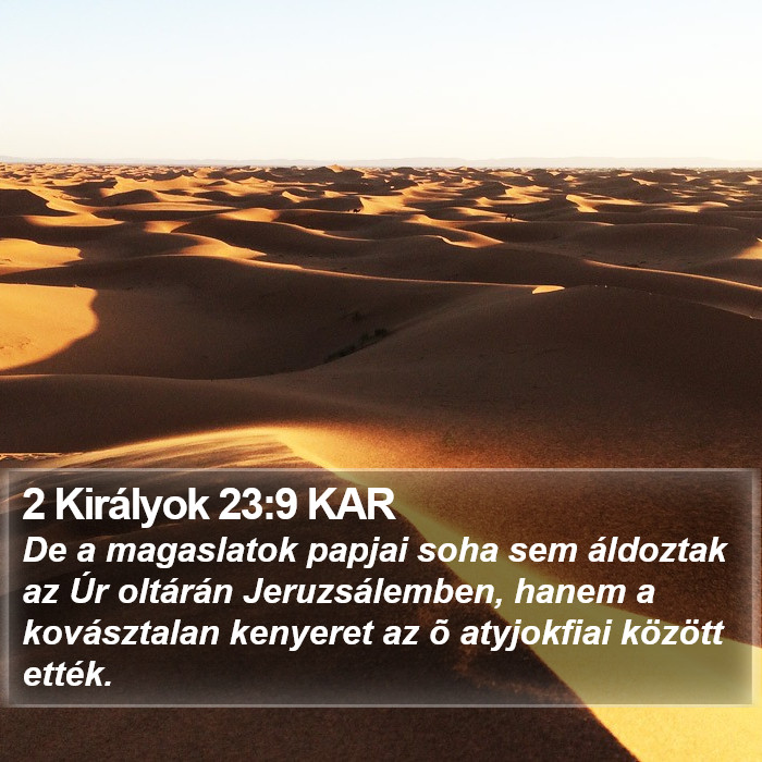 2 Királyok 23:9 KAR Bible Study