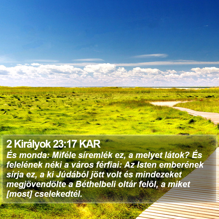 2 Királyok 23:17 KAR Bible Study
