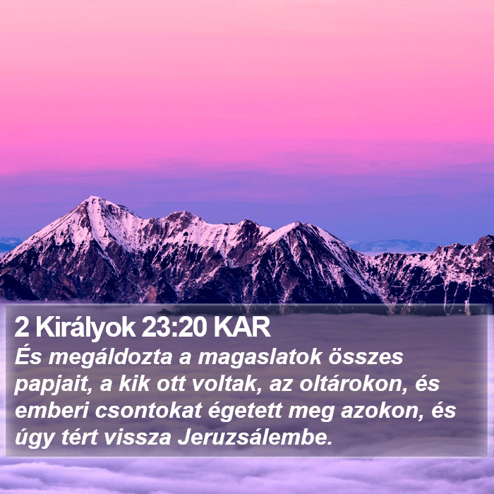 2 Királyok 23:20 KAR Bible Study