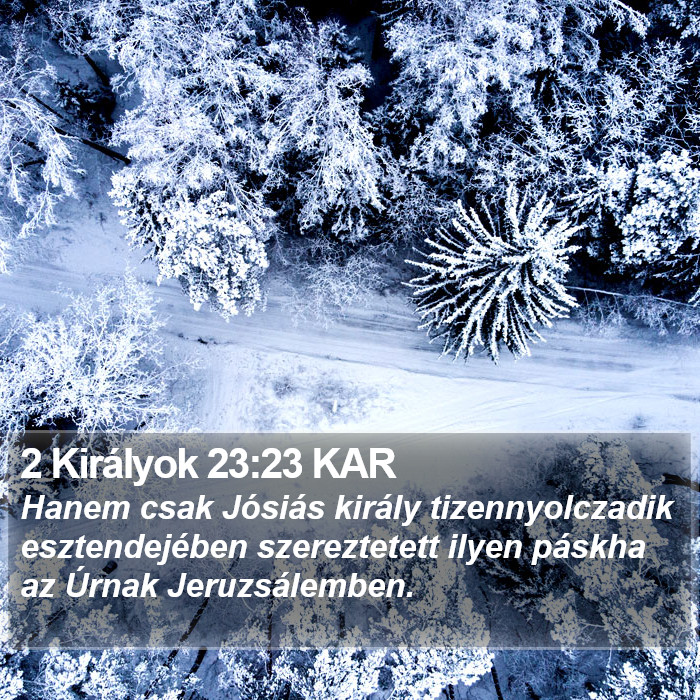 2 Királyok 23:23 KAR Bible Study