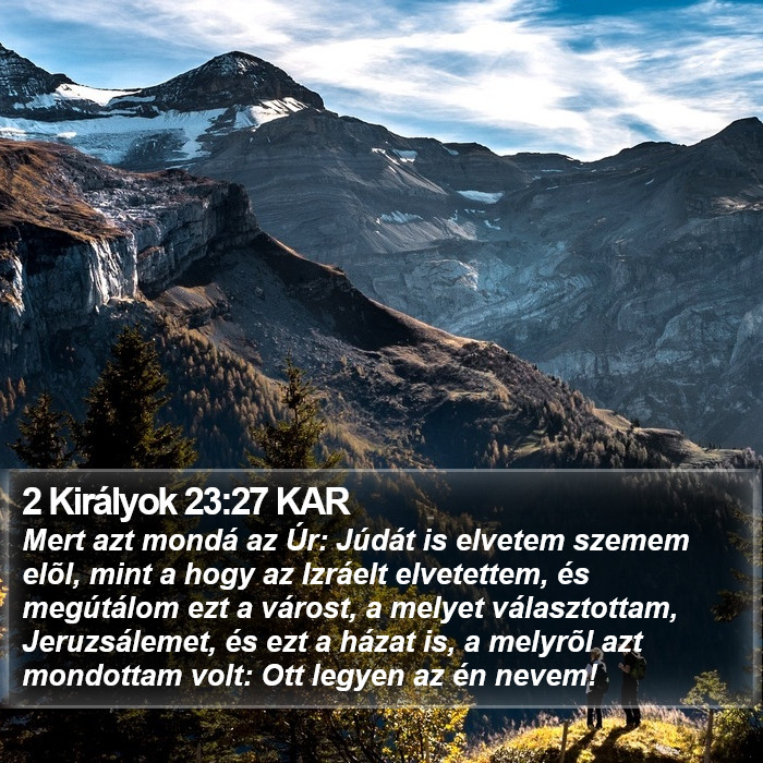 2 Királyok 23:27 KAR Bible Study