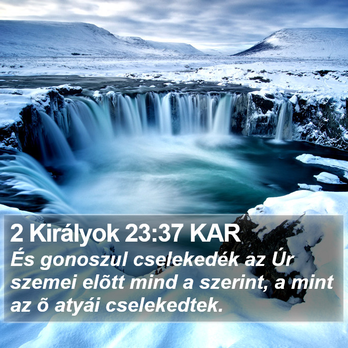 2 Királyok 23:37 KAR Bible Study