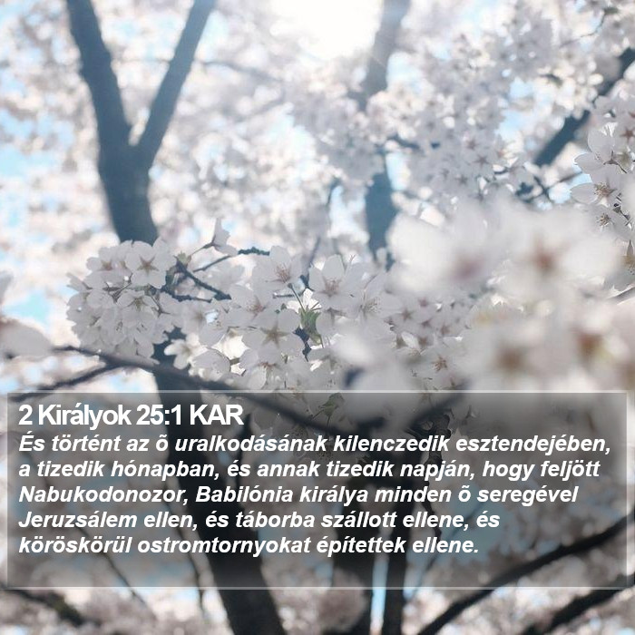 2 Királyok 25:1 KAR Bible Study