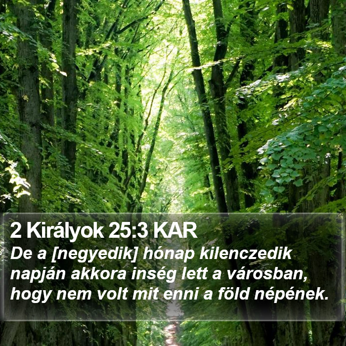 2 Királyok 25:3 KAR Bible Study