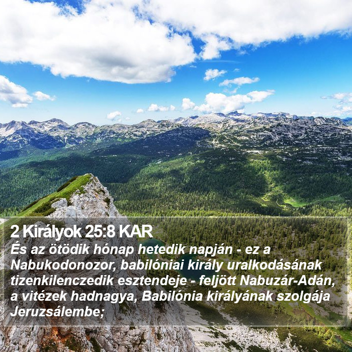 2 Királyok 25:8 KAR Bible Study