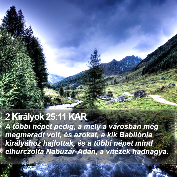 2 Királyok 25:11 KAR Bible Study