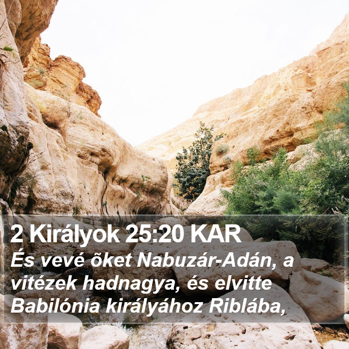 2 Királyok 25:20 KAR Bible Study