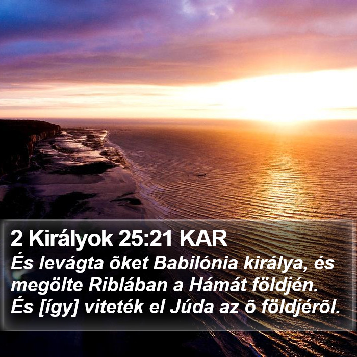 2 Királyok 25:21 KAR Bible Study