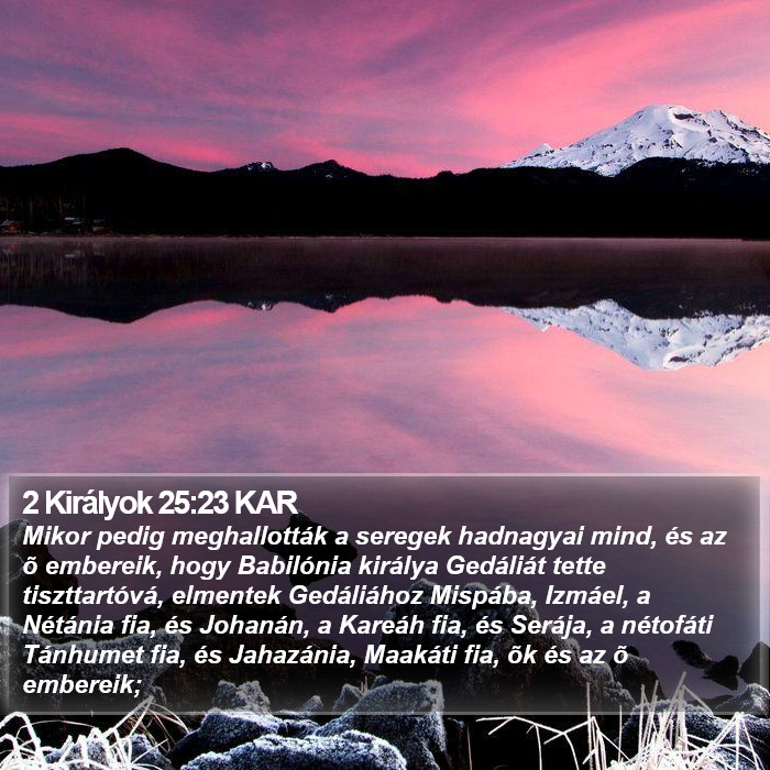 2 Királyok 25:23 KAR Bible Study