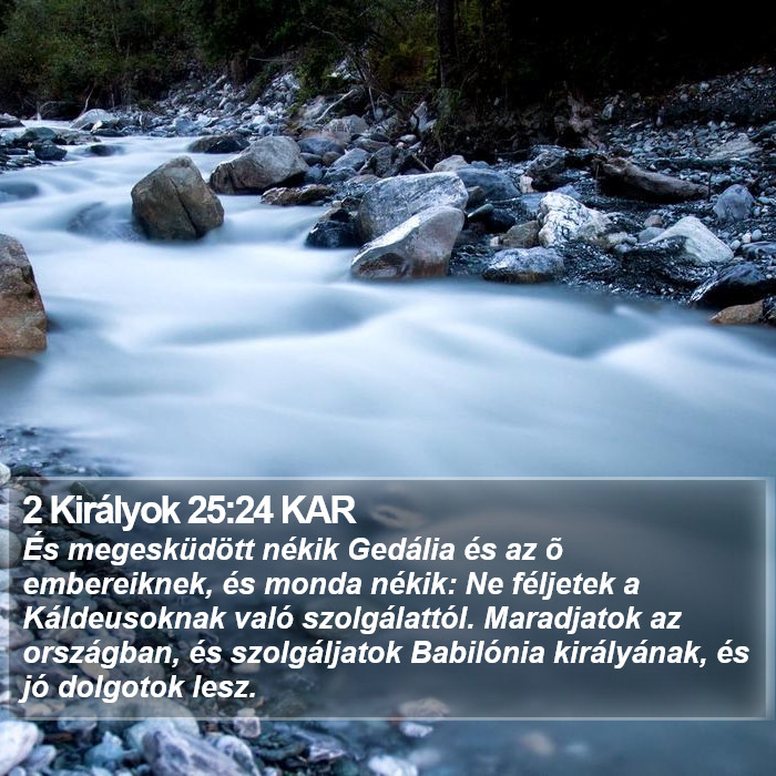 2 Királyok 25:24 KAR Bible Study